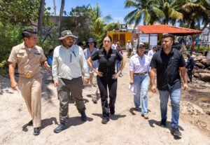 Sargazo en Playa del Carmen: Sheinbaum, Mara Lezama y Estefanía Mercado refuerzan estrategia