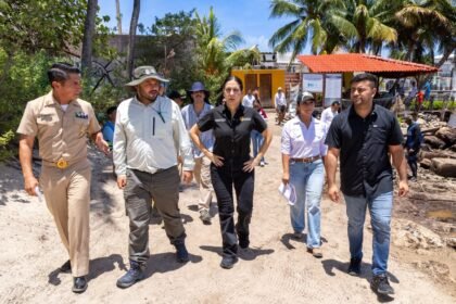 Sargazo en Playa del Carmen: Sheinbaum, Mara Lezama y Estefanía Mercado refuerzan estrategia