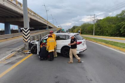Accidente avenida CTM Playa del Carmen